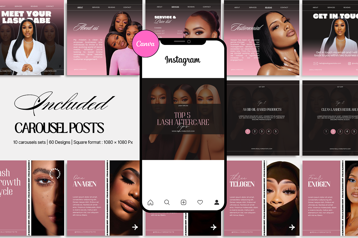 Lash Technician Instagram Template, a Social Media Template by My Template Studio (Photo 15 of 21)