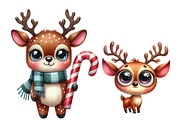 Christmas Funny Reindeer Clipart, an Illustration by Designworld (Thumbnail 5 of 6)