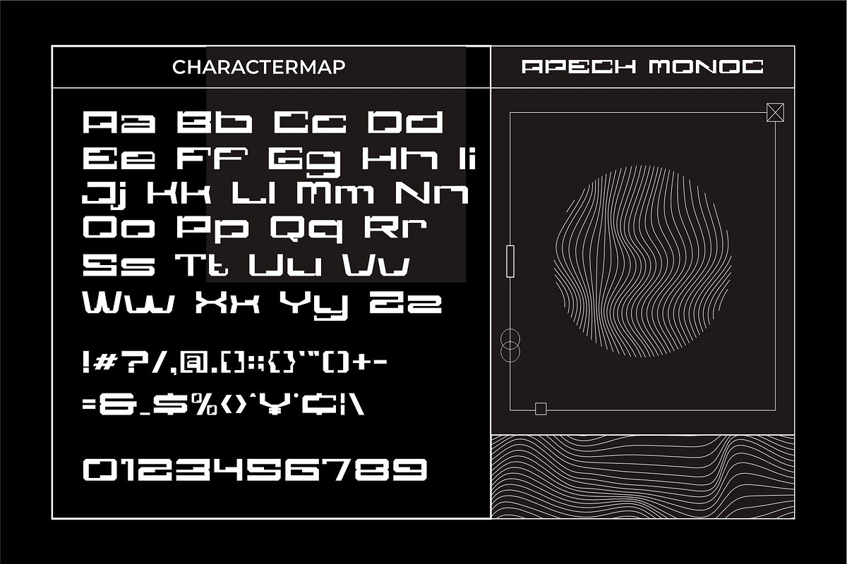 Apech Monoc || Technology Font, a Sans Serif Font by Idea Studio (Photo 5 of 5)