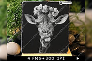 Funny Giraffe Tongue Out Flower Crow, a Background Graphic by LaseredNinja (Thumbnail 5 of 7)