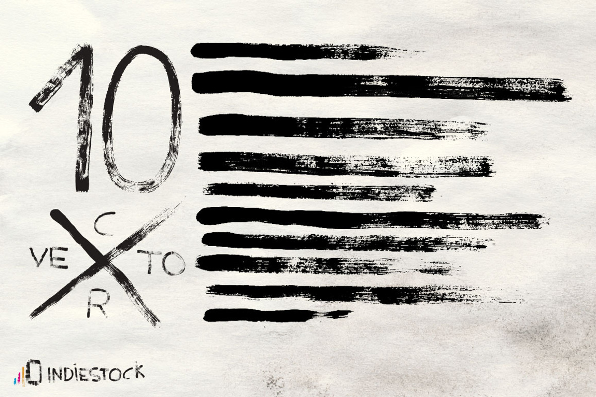 10 Vector Paint brushes, a Brush Add-On by IndieStock (Photo 1 of 4)