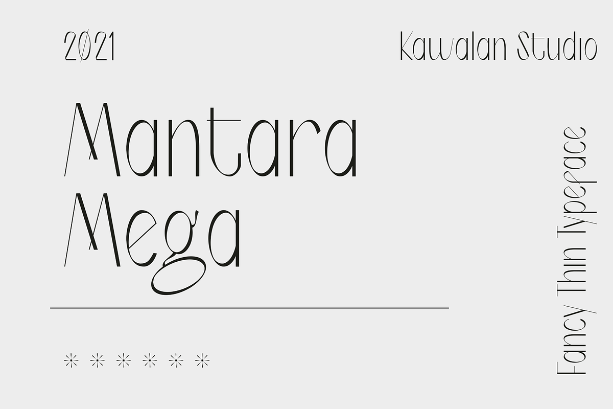 Mantara Mega, a Font by Kawalan Studio (Photo 1 of 8)