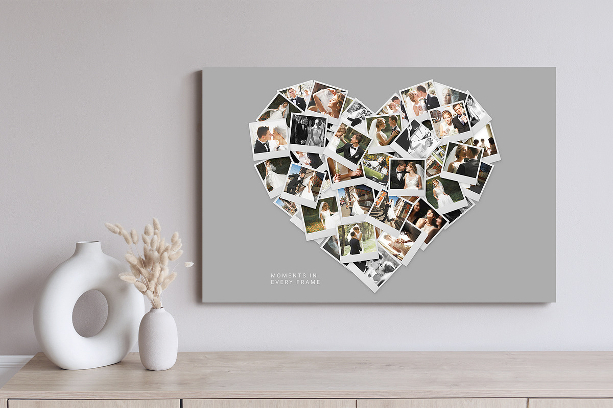 Love Heart Photo Collage Template, a Social Media Template by DesignerCandies (Photo 3 of 5)