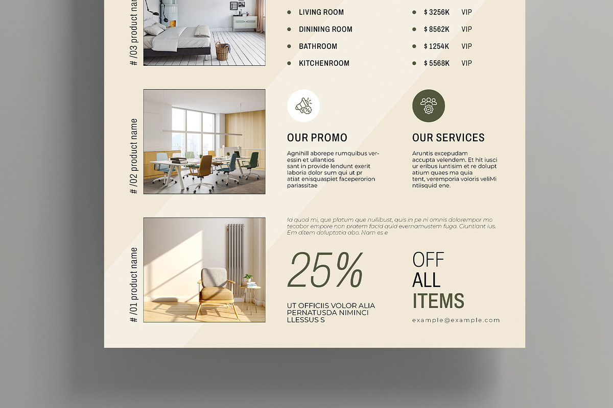 Interior Design Flyer Template preview 3