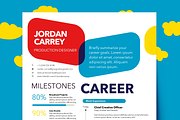 Colorful Resume Set, a Resume Template by Knockout Prezo (Thumbnail 6 of 10)
