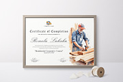Carpenter Training Certificate, a Stationery Template by DesignDevisers (Thumbnail 4 of 10)