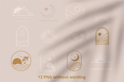 Sun bohemian logo tempplate 1#, a Branding & Logo Template by Piixypeach (Thumbnail 5 of 8)