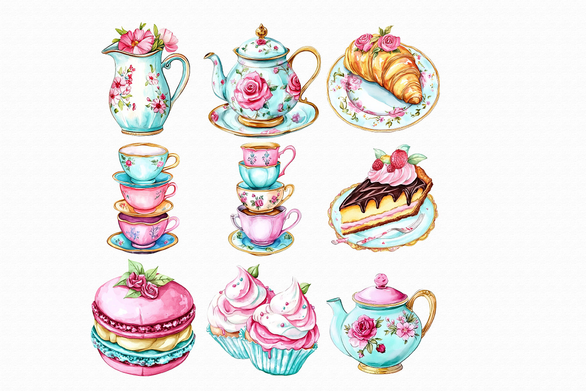 Watercolor Cute Baking Clipart, an Illustration by Libby Wishes (Photo 4 of 5)