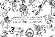 Mythological creatures - vector, an Animal Illustration by Renée from Studio neetje (Thumbnail 1 of 5)