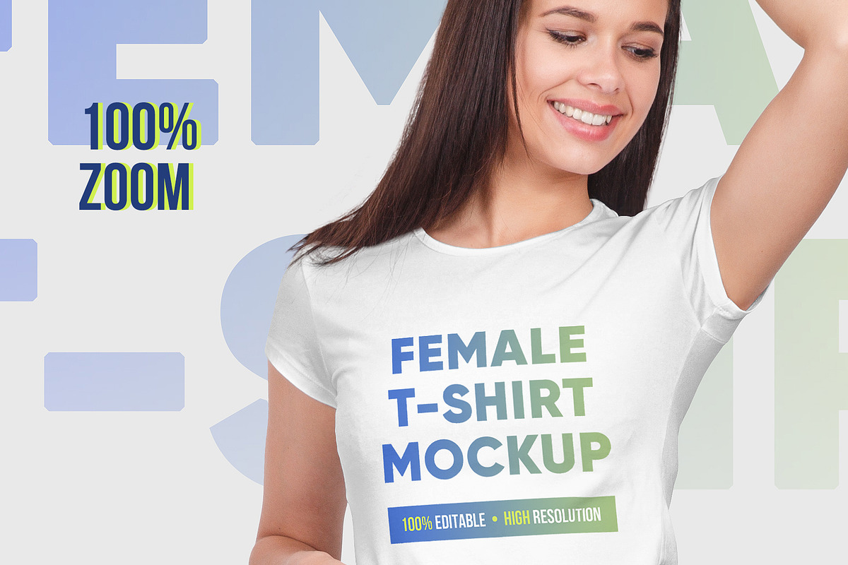Female T-Shirt Mockups Vol 5 Part 1, a Shirt Mockup by Hi, Mock-Up! (Photo 3 of 10)