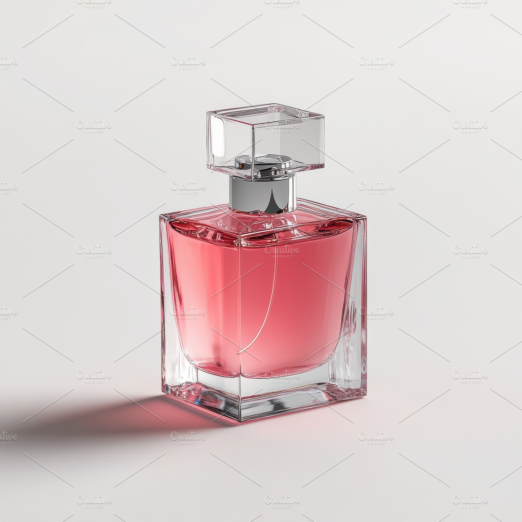 Glass square perfume bottle with a s, a Background Photo by Pixeness