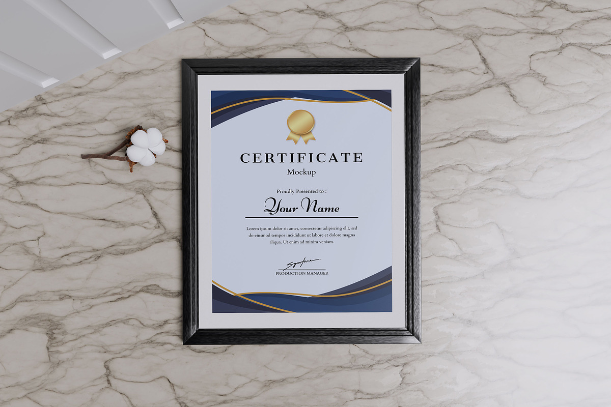 Certificate Mockup, an Advertising Mockup by xavier_studio (Photo 4 of 5)