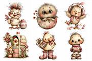 Whimsical Easter Chicken Clipart, an Illustration by Daily.Designs (Thumbnail 7 of 8)
