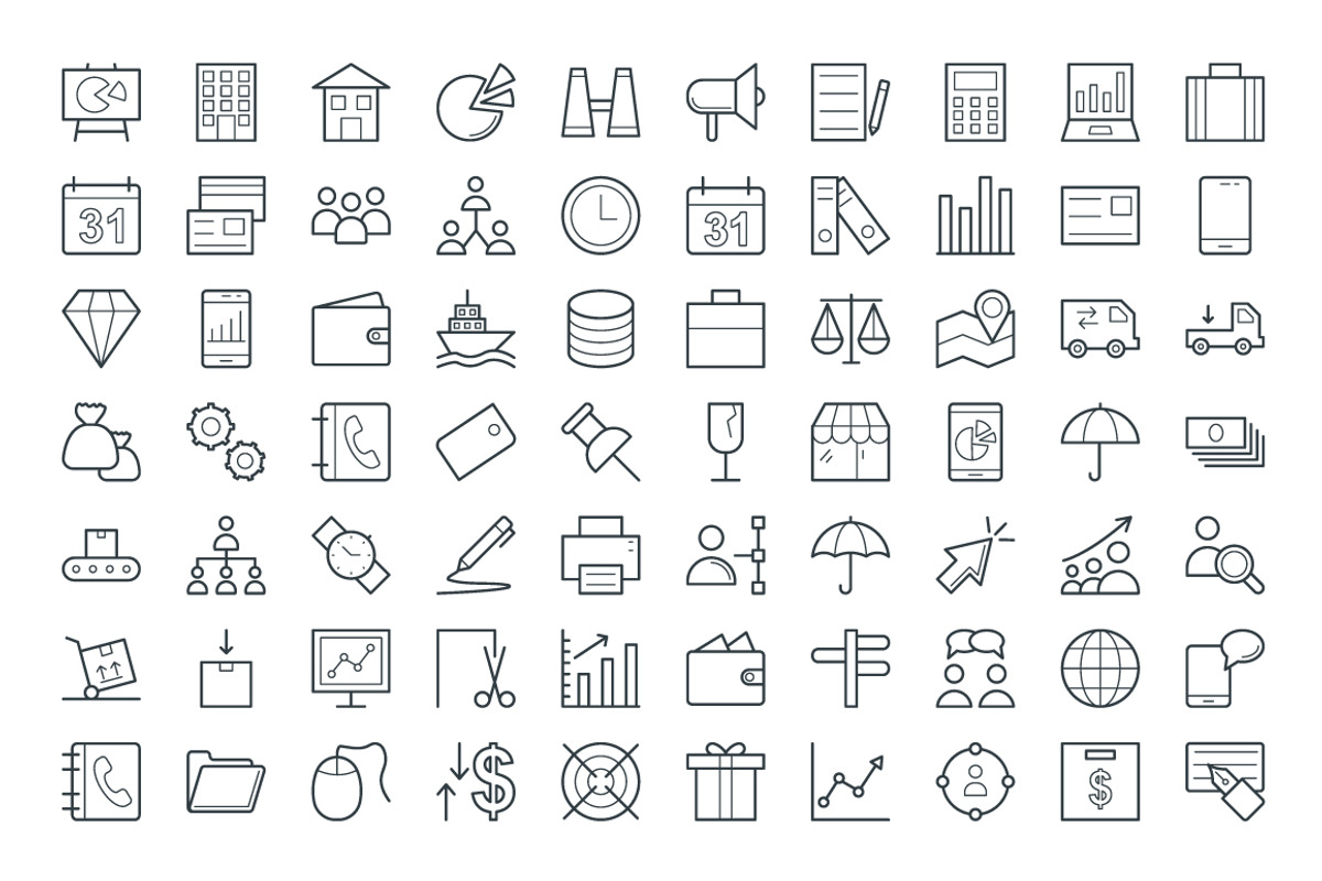 75+ Trade Vector Icons, an Outline Icon by Vectors Market (Photo 2 of 3)