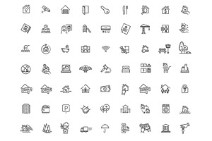 Vector Set of Real Estate, an Object Illustration by Tettygreen