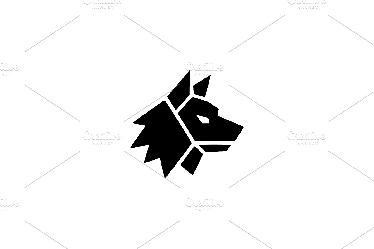 Wolf Head Vector Silhouette, an Animal Illustration by Vectorium Studio (Photo 1 of 4)