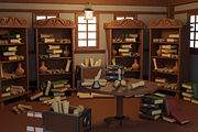 Medieval Library 3D Scene, a Scene 3D Model by Dudukbersama (Thumbnail 1 of 3)