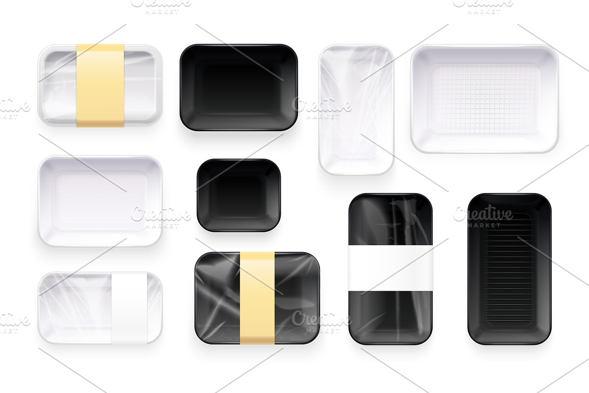 Food packaging trays. Plastic vacuum, a Food Illustration by Stock-Smart-Start