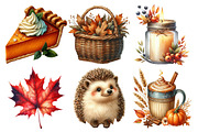 Autumn Clipart Collection, an Illustration by Pixels.Craft (Thumbnail 3 of 7)