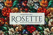 Rosette - Seamless Stained Flowers, a Pattern Graphic by Pixel Perfect Patterns (Thumbnail 1 of 11)