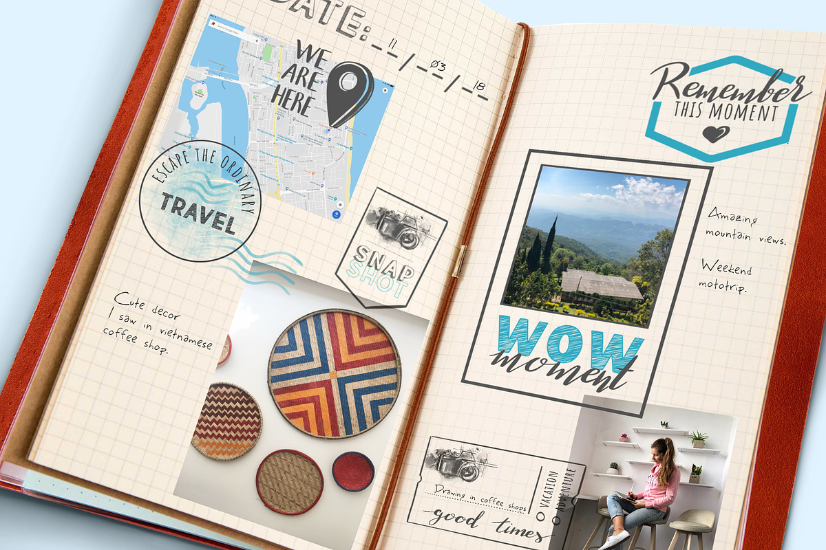 Travelers notebook stickers, an Illustration by Kate Snitser (Photo 2 of 4)