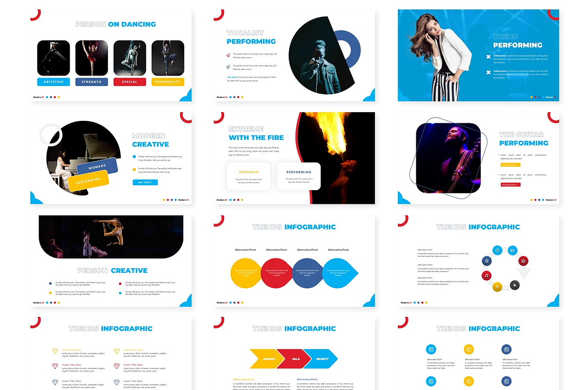 Performing - Google Slides Template, a Presentation Template by AQR Studio