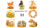 22 Cozy Autumn Clipart, an Illustration by Pati Charm Studio (Thumbnail 3 of 8)