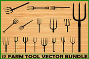 17 Farm Tool Pitchfork Silhouette Bu, an Illustration by Creativeshirt (Thumbnail 1 of 4)