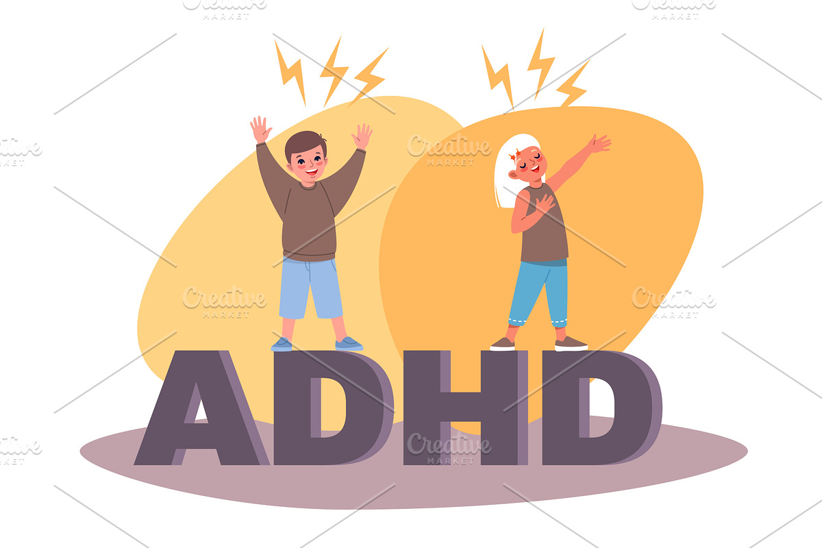 Child hyperactivity. Developmental, an Object Illustration by YummyBuum