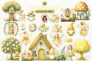 Watercolor Yellow Fairy Clipart, an Animal Illustration by Nicolle's Colorful Art