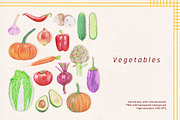Veggies and Fruits clipart set, an Object Graphic by LiiaLonn Studio (Thumbnail 2 of 5)