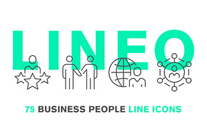 LINEO - 75 BUSINESS PEOPLE ICONS, an Outline Icon by sharpnose