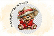 Whimsical Summer Teddy Bear Clipart, an Illustration by SVGArt (Thumbnail 7 of 9)