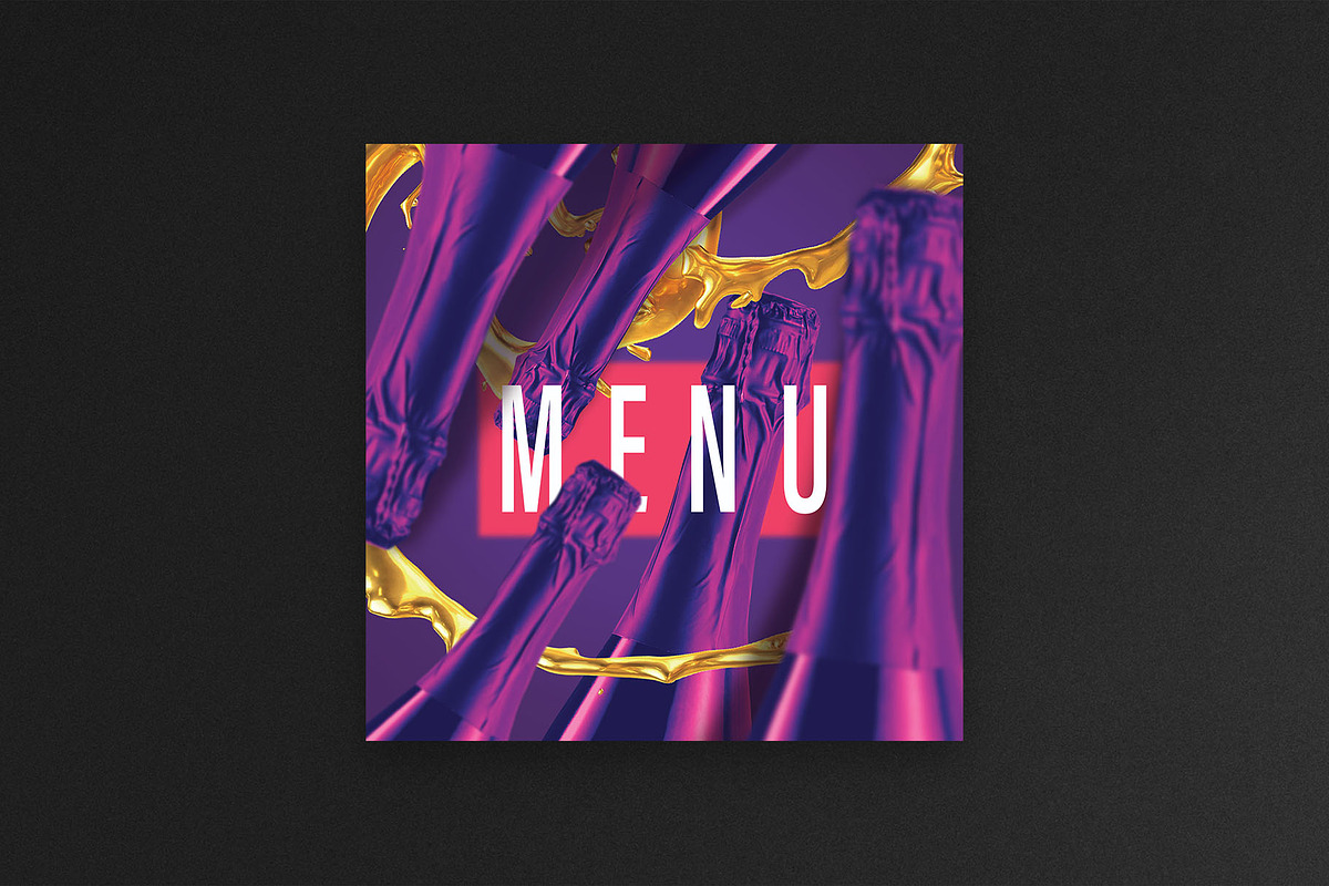 Square Restaurant Menu Template, a Flyer Template by BrandPacks (Photo 3 of 4)