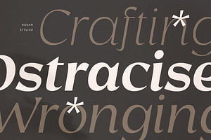 Rosan Stylish - Minimalist Font