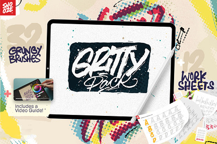 Gritty Pack Grungy Procreate Brushes