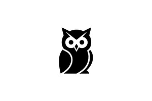 Elegant Owl Silhouette Vector, an Animal Illustration by Vectorium Studio