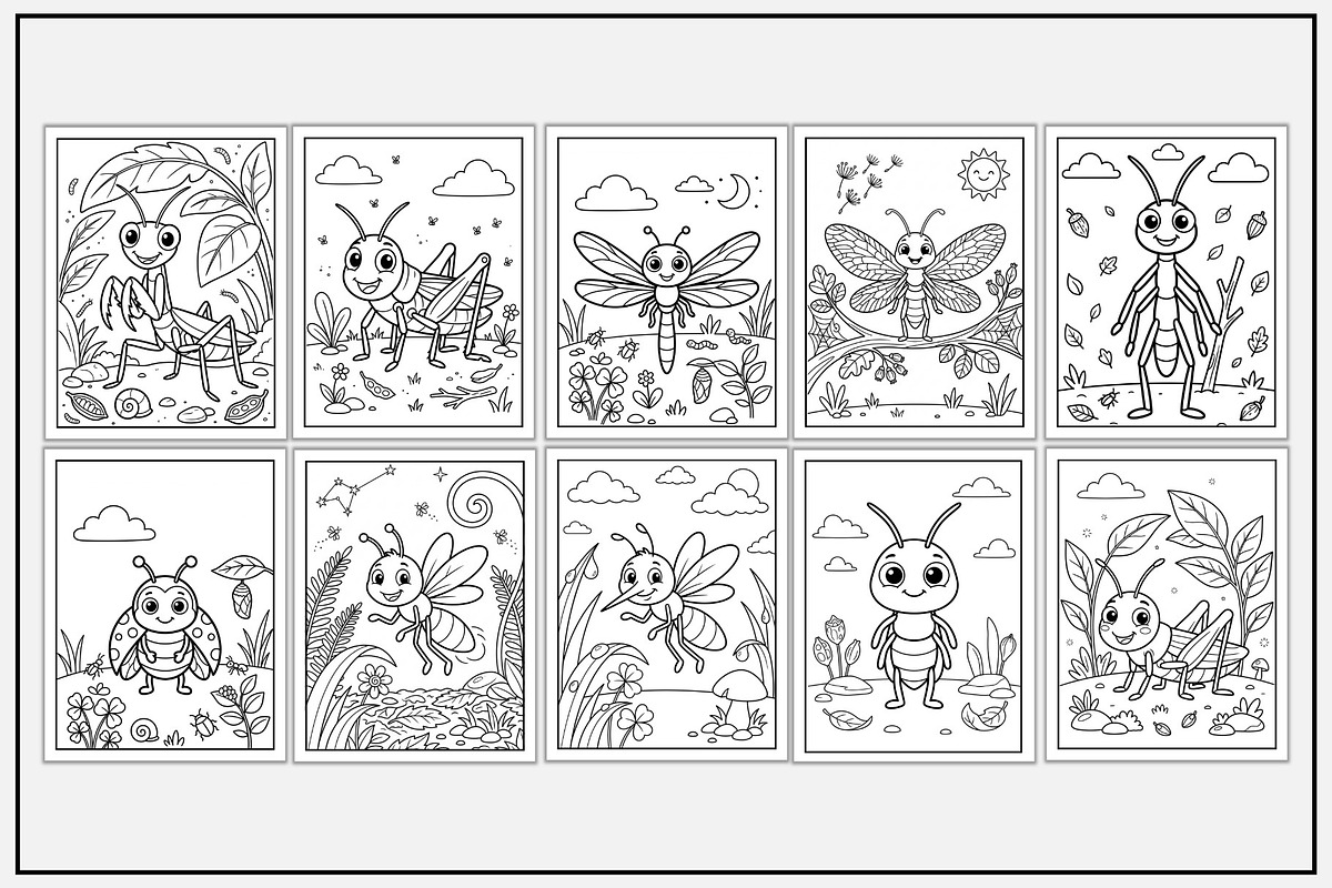 Insects Coloring Pages, an Animal Illustration by Lamia Emad (Photo 2 of 5)