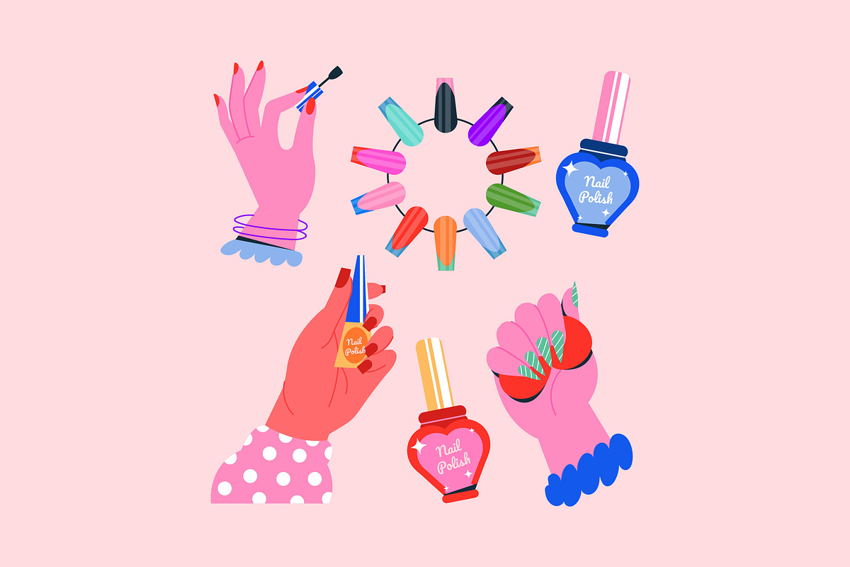 Nail Care Asset Illustration, an Object Illustration by graphicook