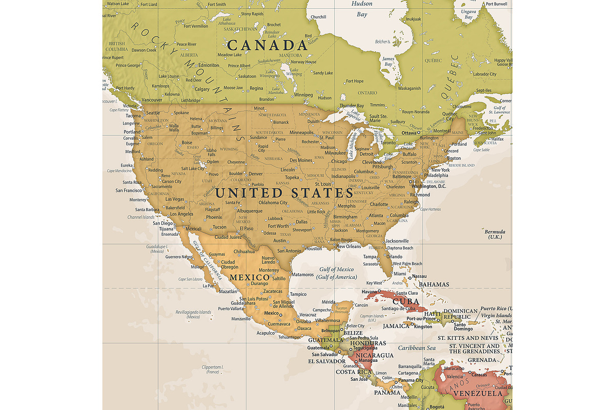 Vector World Map - Large&Detailed, a Decorative Illustration by PorcuPen Works (Photo 3 of 9)