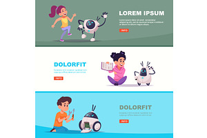 Kids chatbot. androids for education, an Object Illustration by Onyx