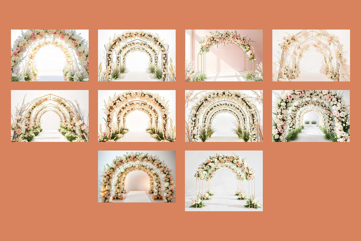 10 Pastel Floral Digital Backdrops, a Background Graphic by 3Motional (Photo 6 of 6)