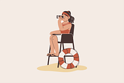 Lifeguard Beach Illustration, an Object Graphic by Jump Studio (Thumbnail 9 of 16)