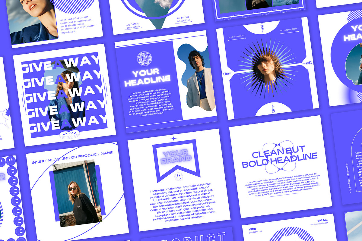 Instagram Social Media CANVA Blue, a Social Media Template by Vermeulen Design Studio (Photo 4 of 6)