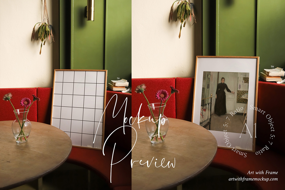 Aesthetic Paris Cafe - Frame Mockup, a Product Mockup by ArtwithFrame (Photo 11 of 21)