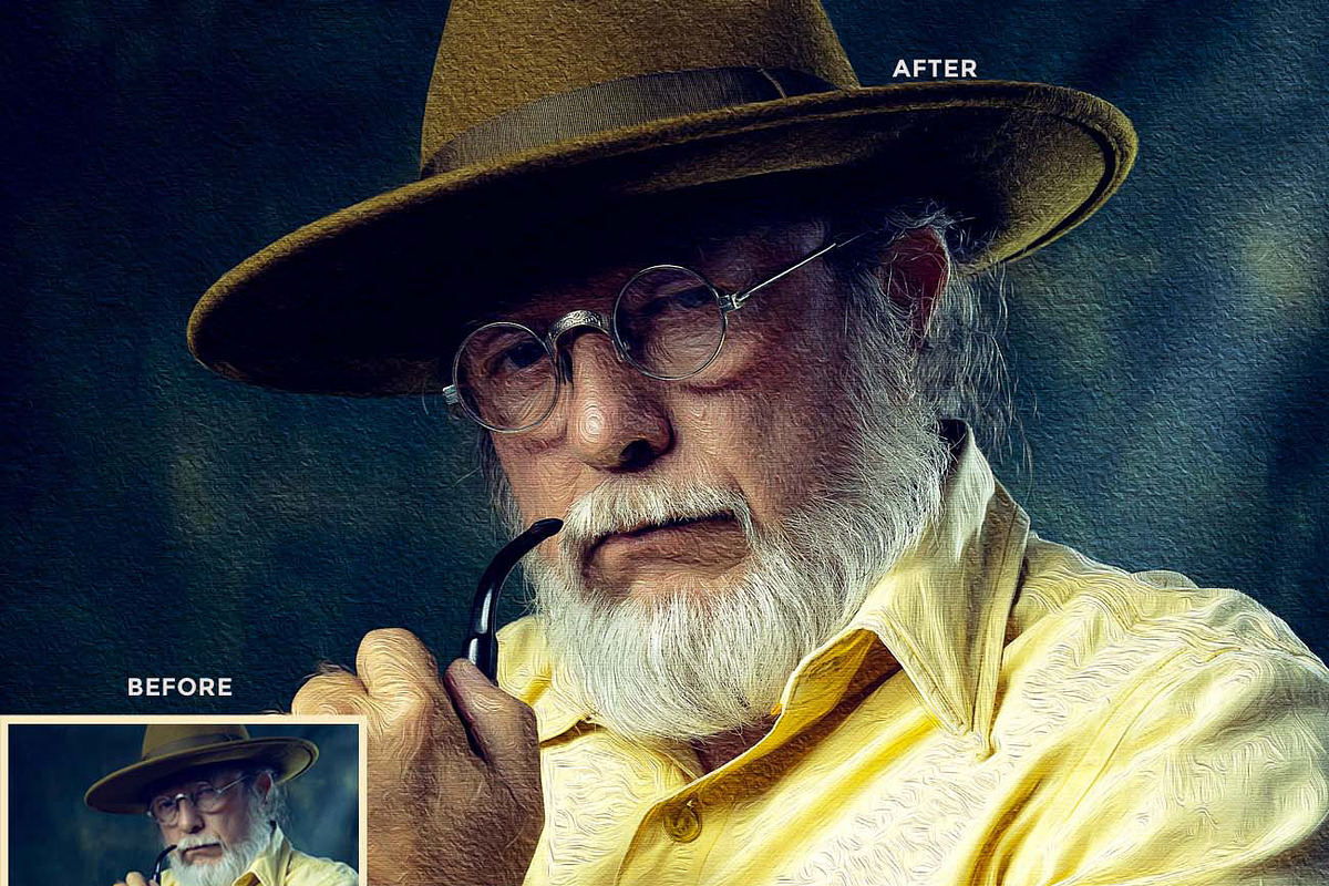 Tritone Oil Painting Ps Action, an Action Add-On by Studio Retouch (Photo 3 of 13)