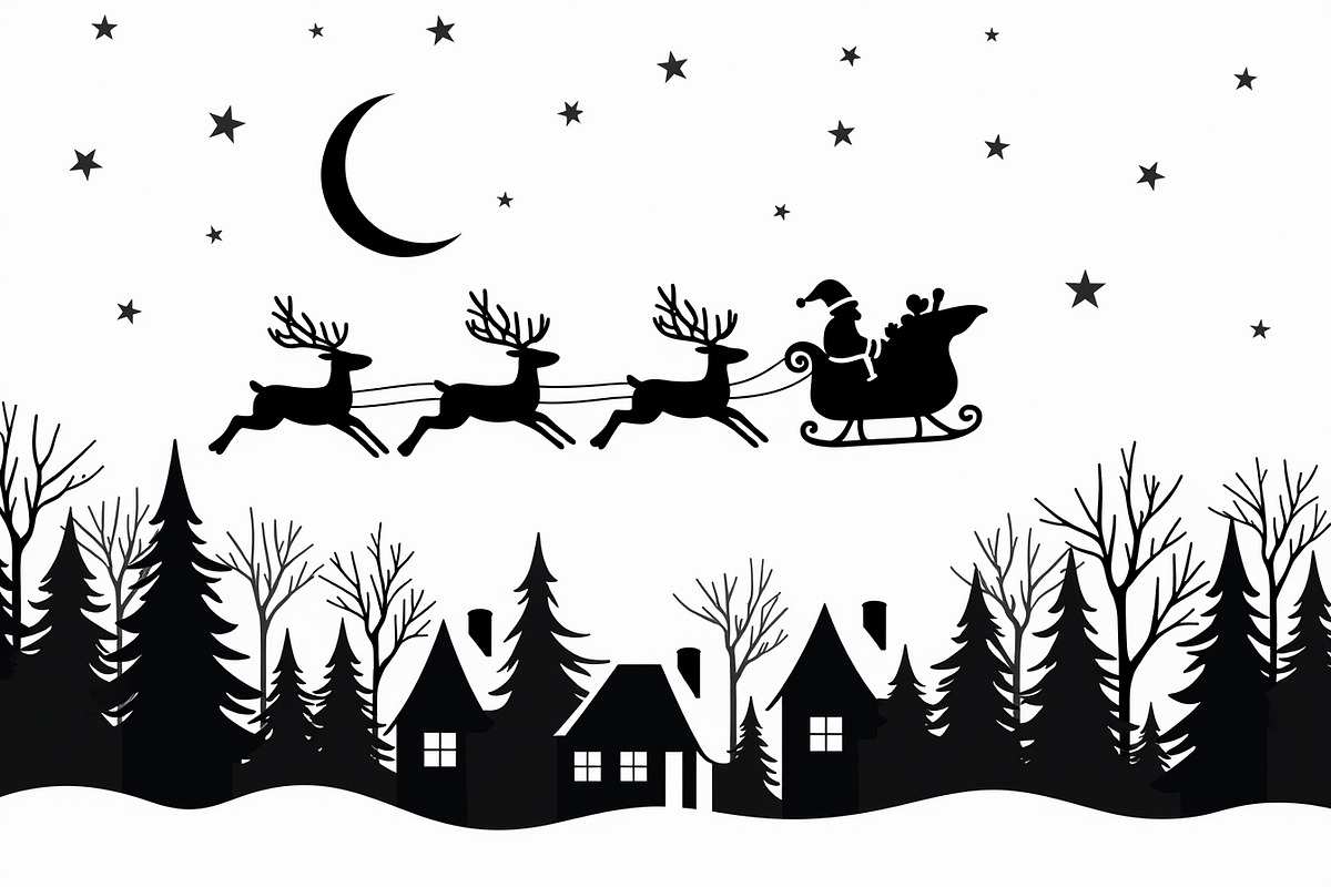 Holiday Village Silhouette Pack, an Illustration by hafijul (Photo 3 of 21)