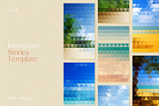 Beach background geometric set, a Pattern Graphic by Tori Design (Thumbnail 3 of 6)