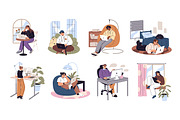 Freelance workers working online set, a Person Illustration by PaperTrident (Thumbnail 1 of 9)