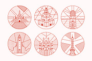 World Landmark Illustration Set, a Decorative Illustration by Brickclay (Thumbnail 5 of 12)
